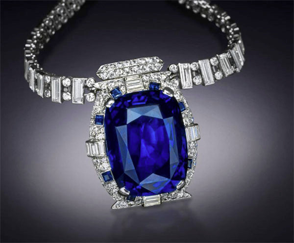 Hall Sapphire and Diamond Necklace 