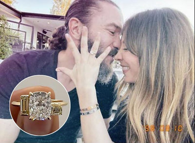 Actress Kaley Cuoco Shows Off Asymmetrical Three-Stone Engagement Ring