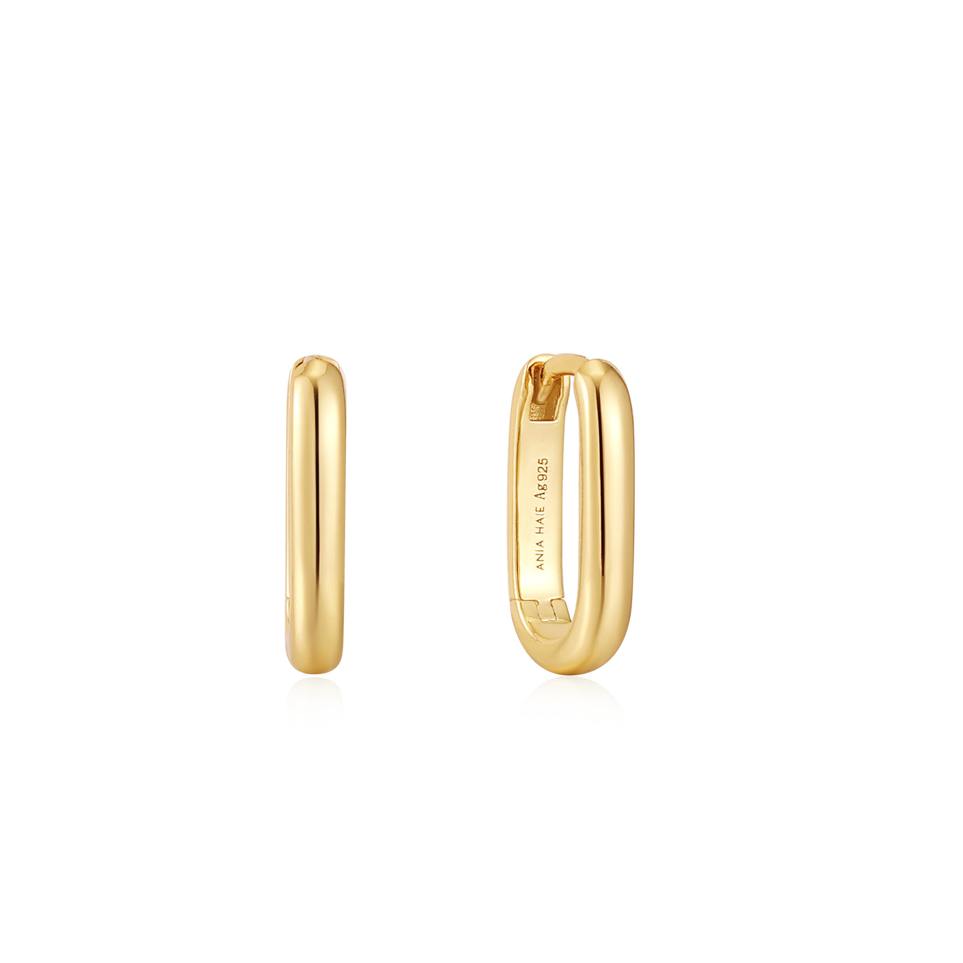 Oval Hoop Earrings in Yellow Gold by Ania Haie