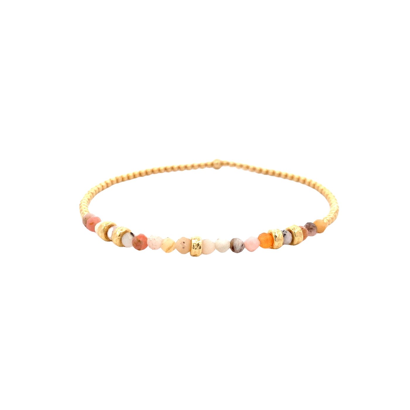 Karen Lazar Design Yellow Gold Opal and Rondelle Bracelet