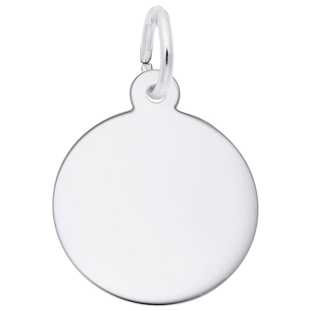 Engraveable Charm Disc in Silver