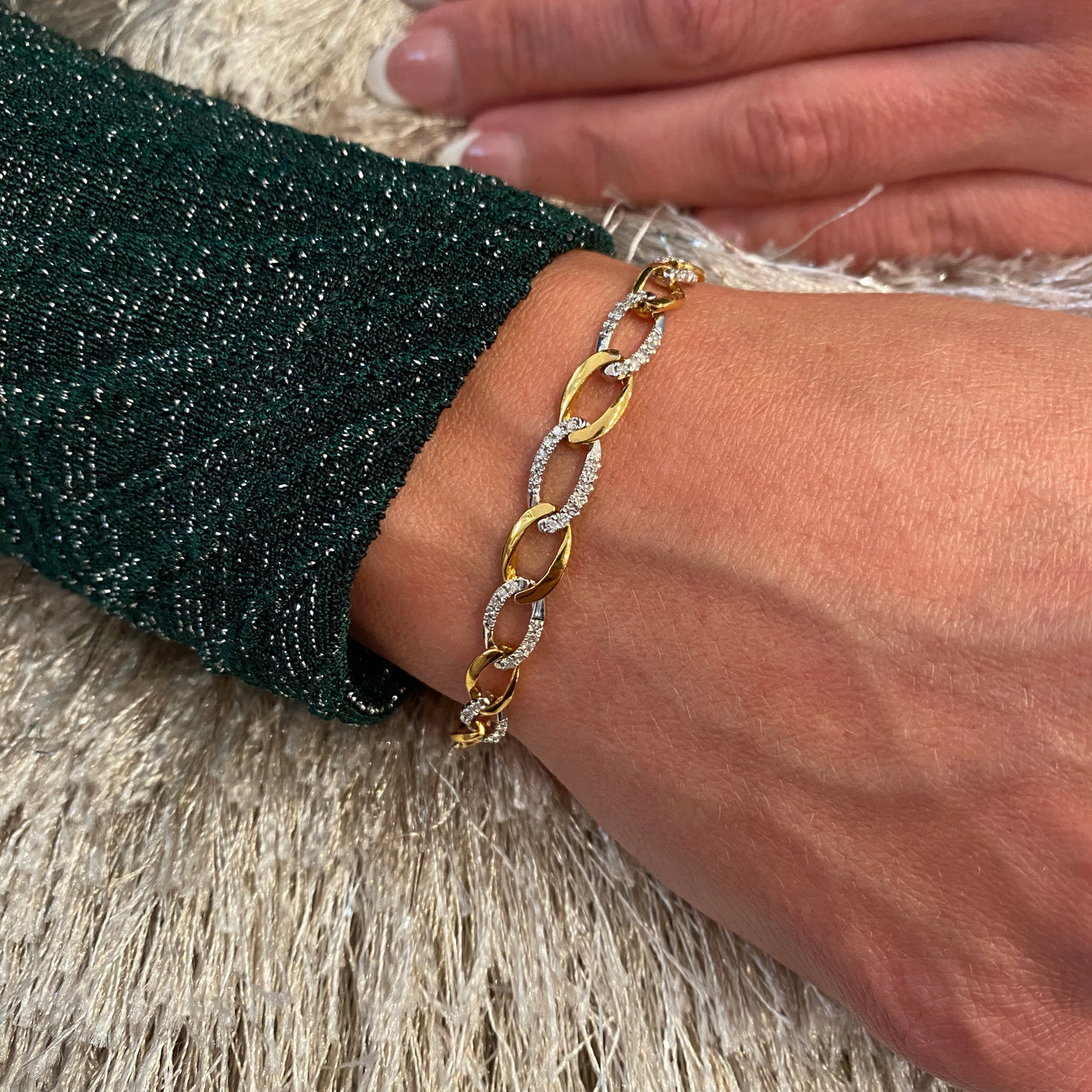 DiamondChain Bracelet in Yellowo Gold