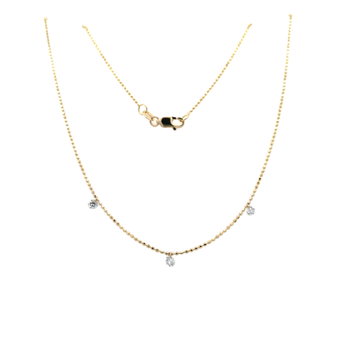 Dazzling Diamond Necklace in Yellow Gold