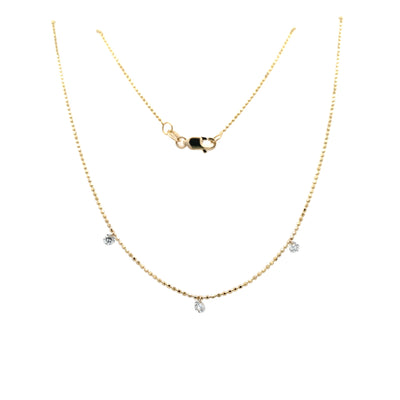 Dazzling Diamond Necklace in Yellow Gold