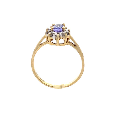 Estate Yellow Gold Halo Style Ring