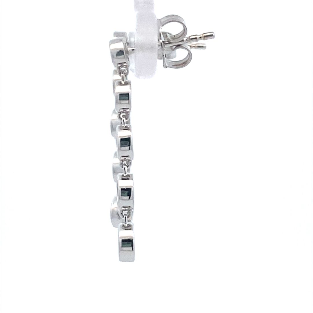 Allison Kaufman Co. 14 KT White Gold Drop Diamond Earrings E2146