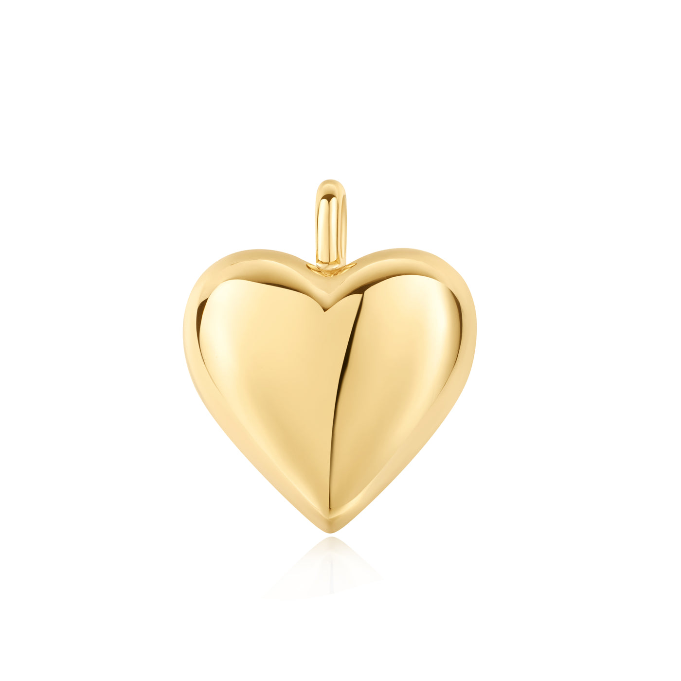 Dome Heart Charm in Yellow Gold by Ania Haie