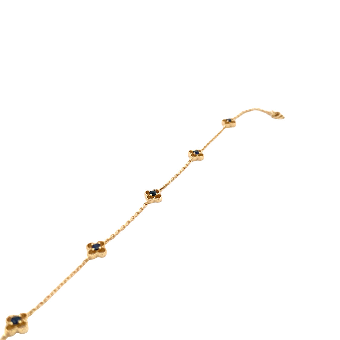 Yellow Gold Chain Gemstone Bracelets PB14OS