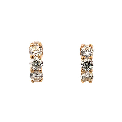 Beeghly & Co. Yellow Gold Diamond Hoop Earrings