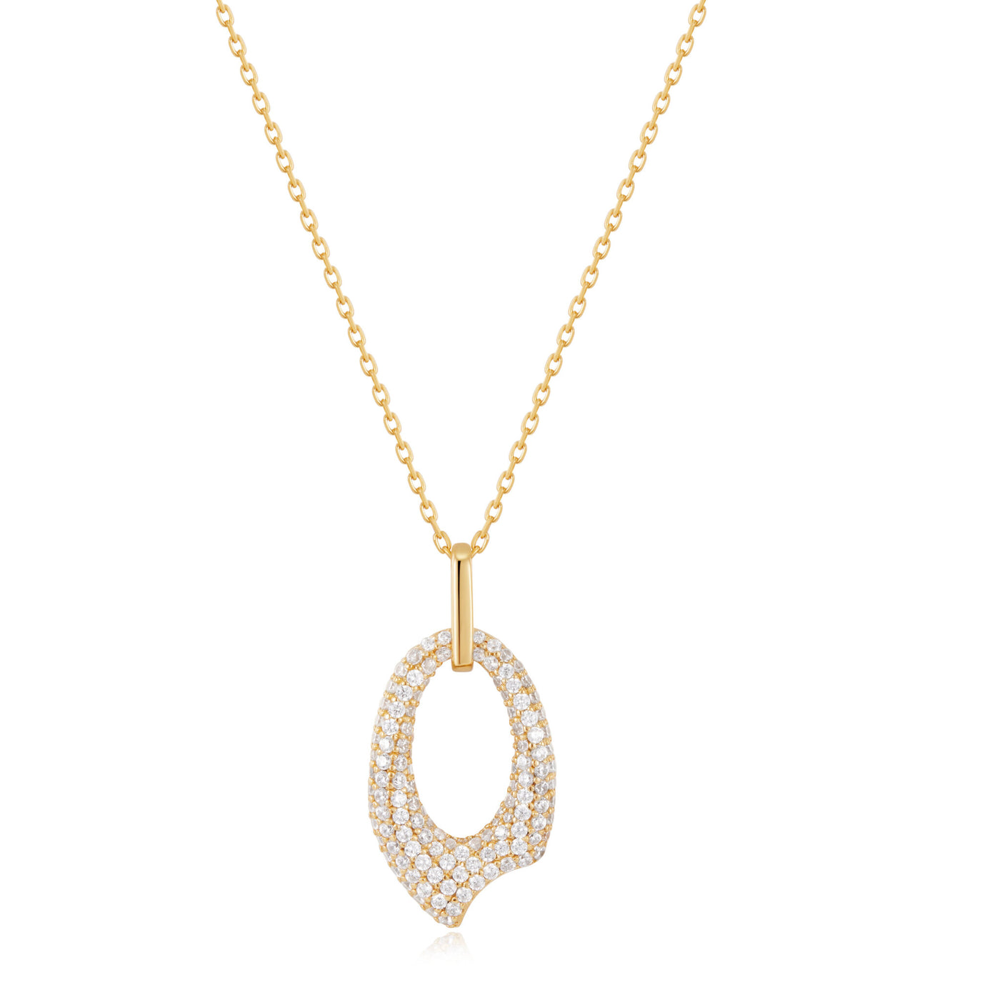 Ania Haie Yellow Gold Pave Arrow Pendant N051-02G