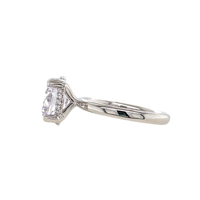 Hidden Halo DIamond Engagement Ring in White Gold by Gabriel NY