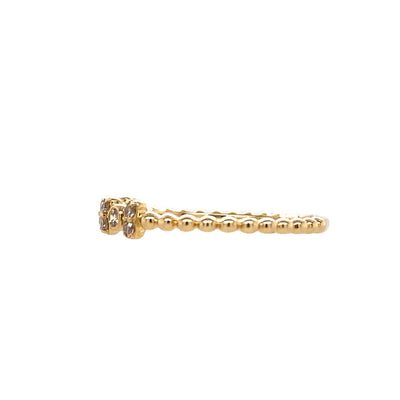 Diamond Stackable Ring in Yellow Gold