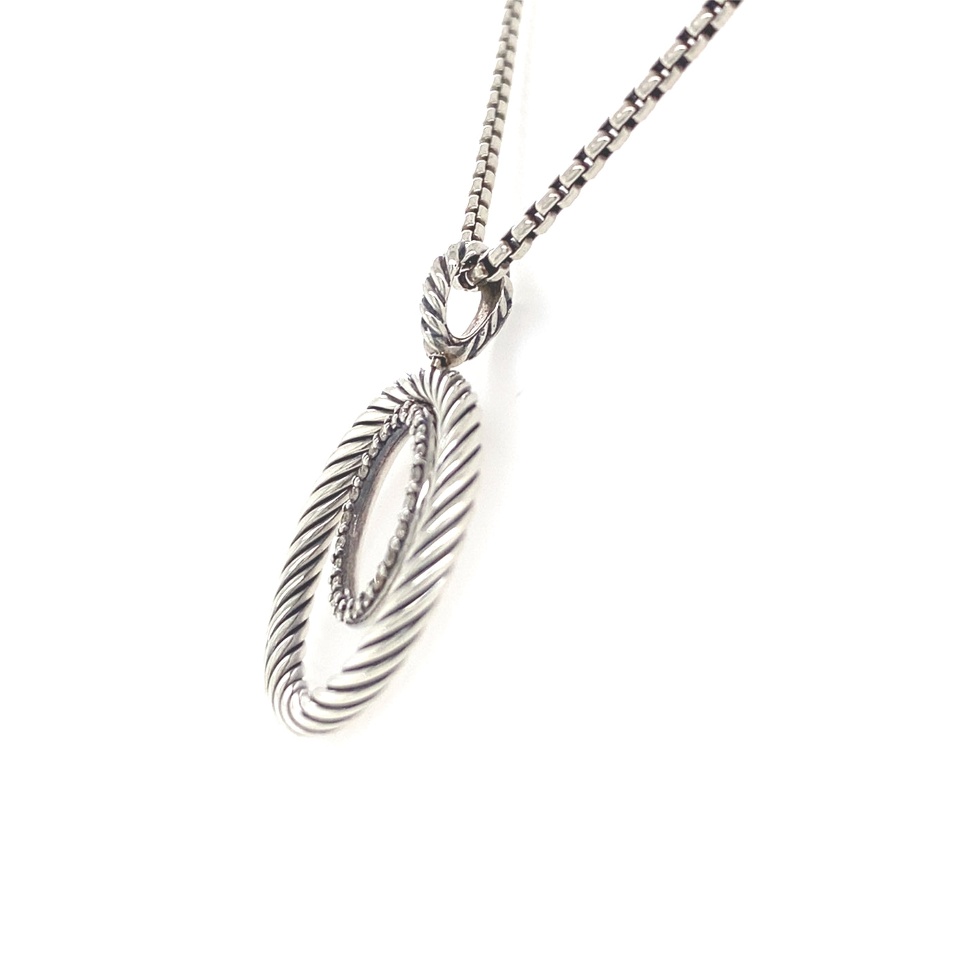 Estate David Yurman Infinity Circle Pendant in Silver