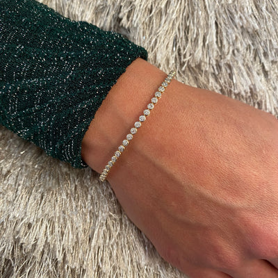 Diamond Flex Bangle in Yellow Gold