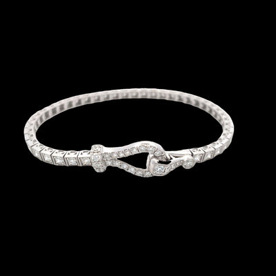 Simon G Jewelry White Gold Diamond Fancy Link Bracelet