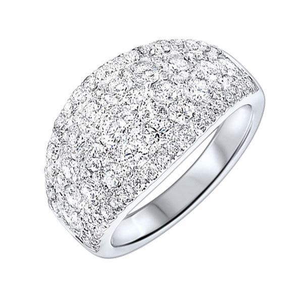 14 KT White Gold Pave' Diamond Fashion Ladies Ring  RG10240-4WB