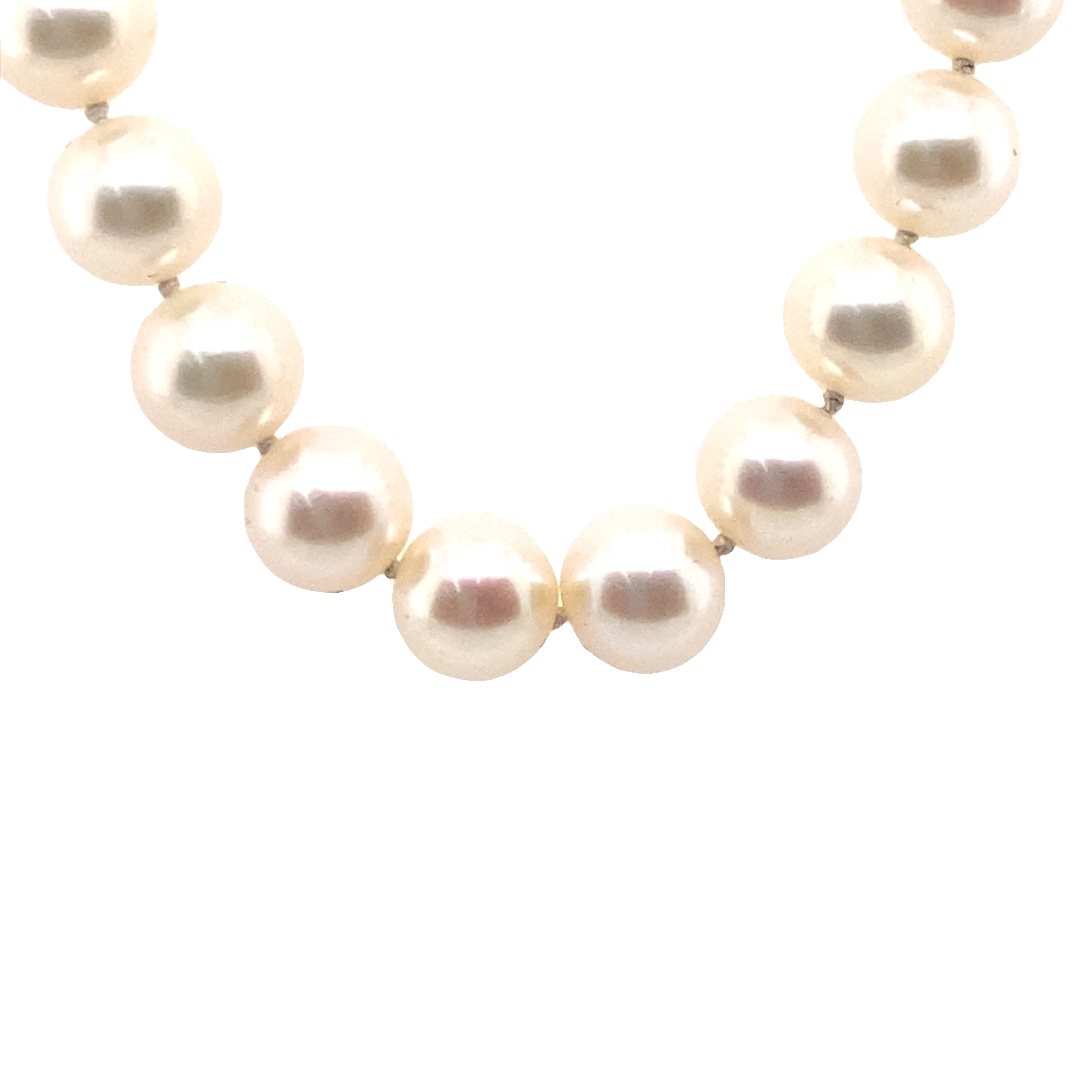 18" Strand FW Pearl Necklace in White Gold by B&C