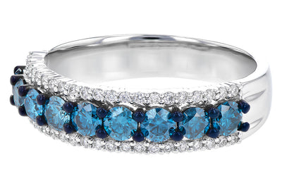 Allison Kaufman Co. White Gold Blue Diamond Ring