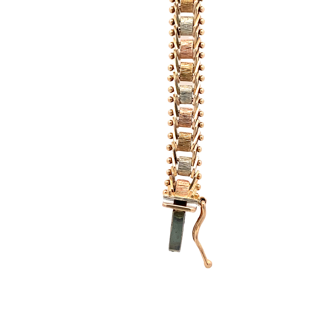 Estate Three-Tone Fancy Link Bracelet