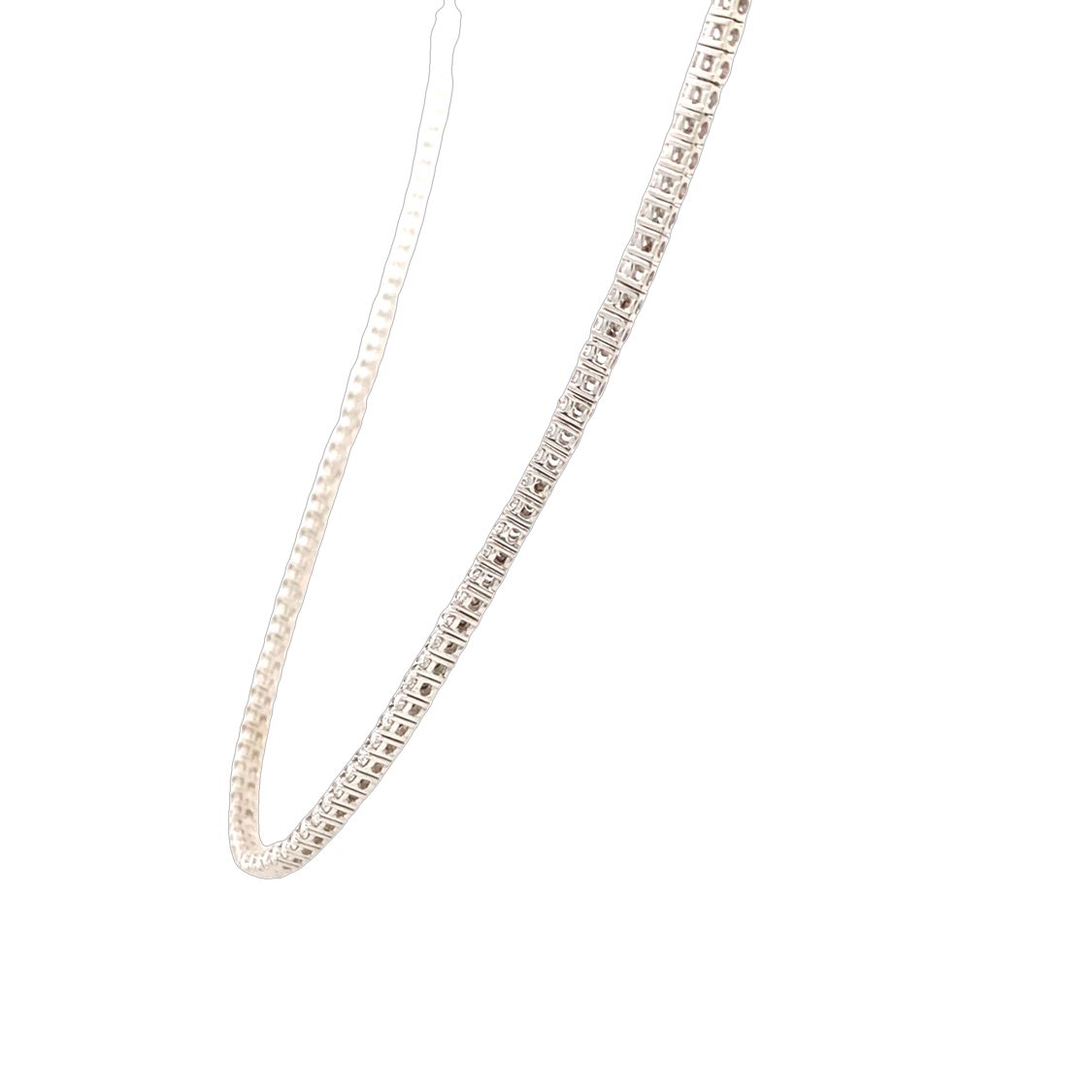 White Gold 4.33ctw Diamond Tennis Necklace