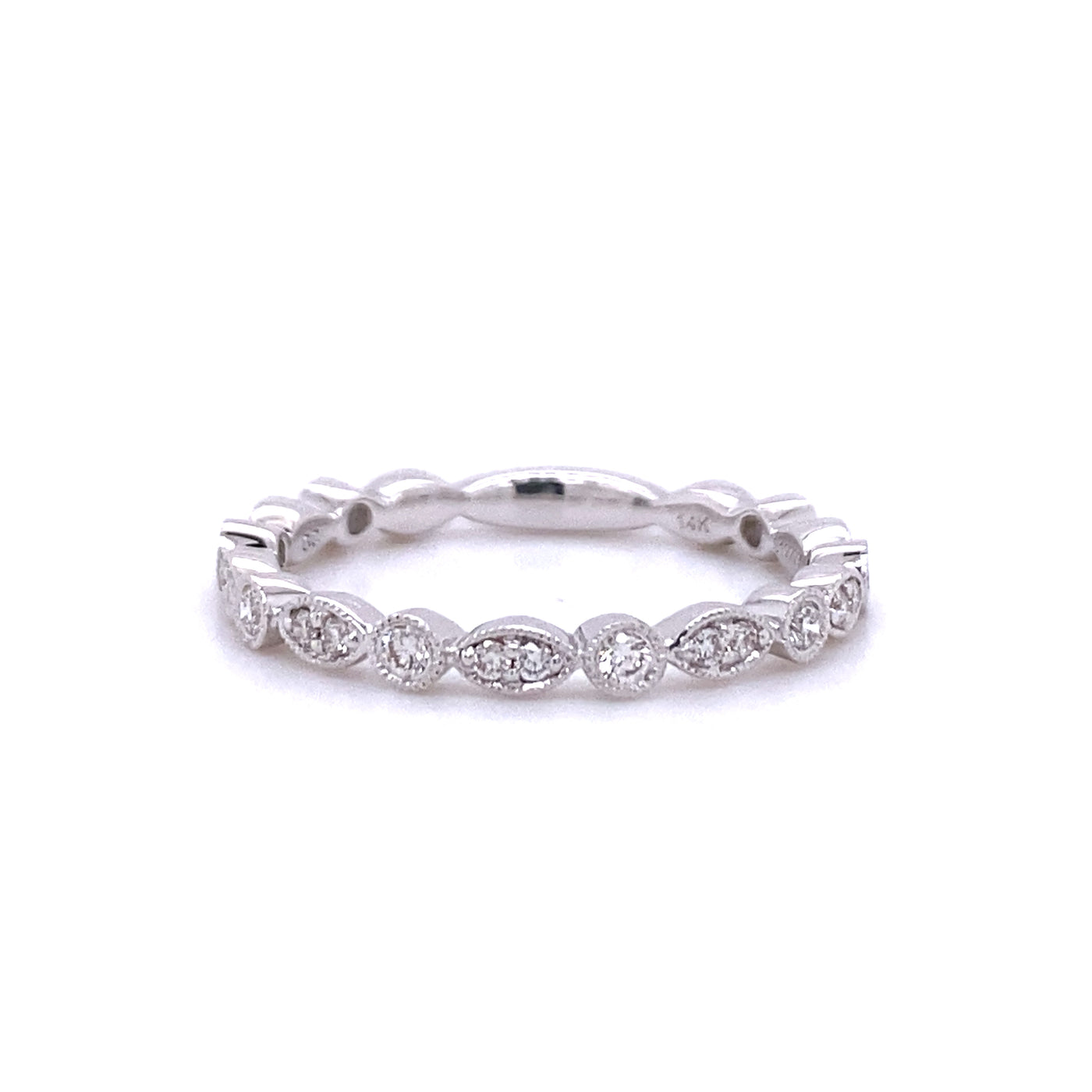 Gabriel & Co.  White Gold Diamond Wedding Band  LR5701W