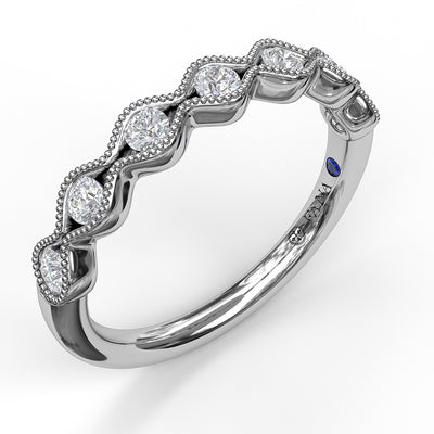 Diamond Wedding/Anniversary Band in White Gold by Fana