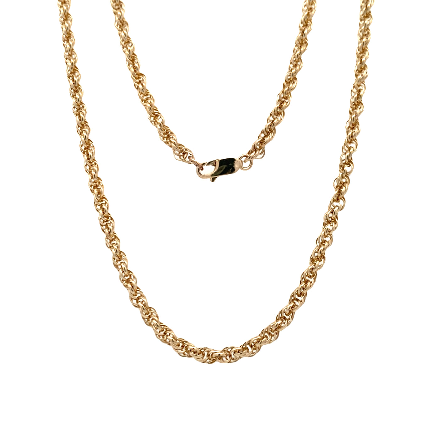 Estate 30" Rope Chain in Yellow Gold