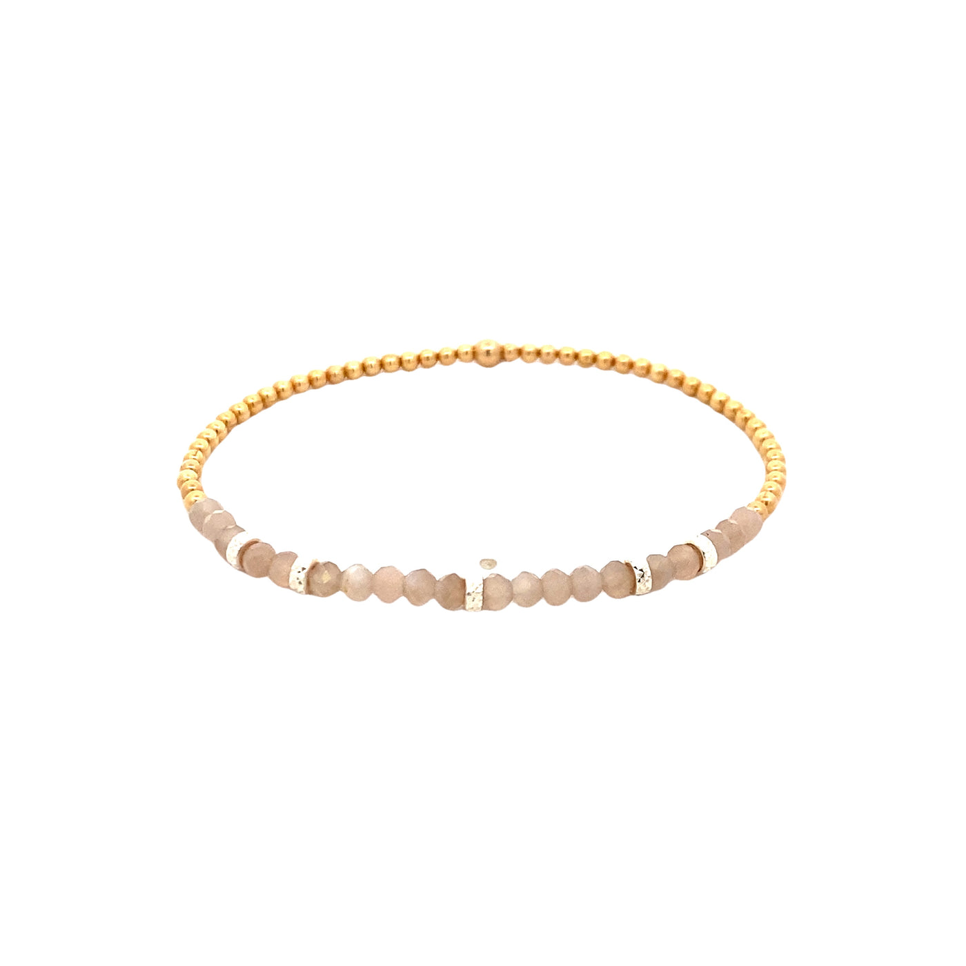 2nn Mauve Moonstone Expandable Bracelet in Yellow Gold by Karen Lazar