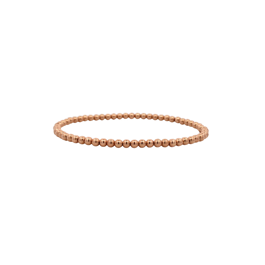 3mm Stretch Beaded Bracelet in Rose Gold by Karen Lazar