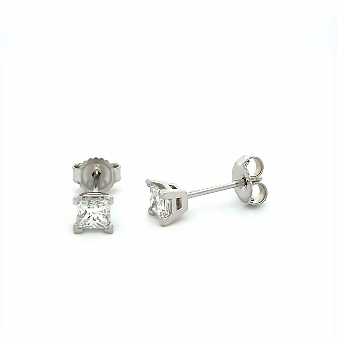 Beeghly & Co. White Gold Diamond Stud Earrings