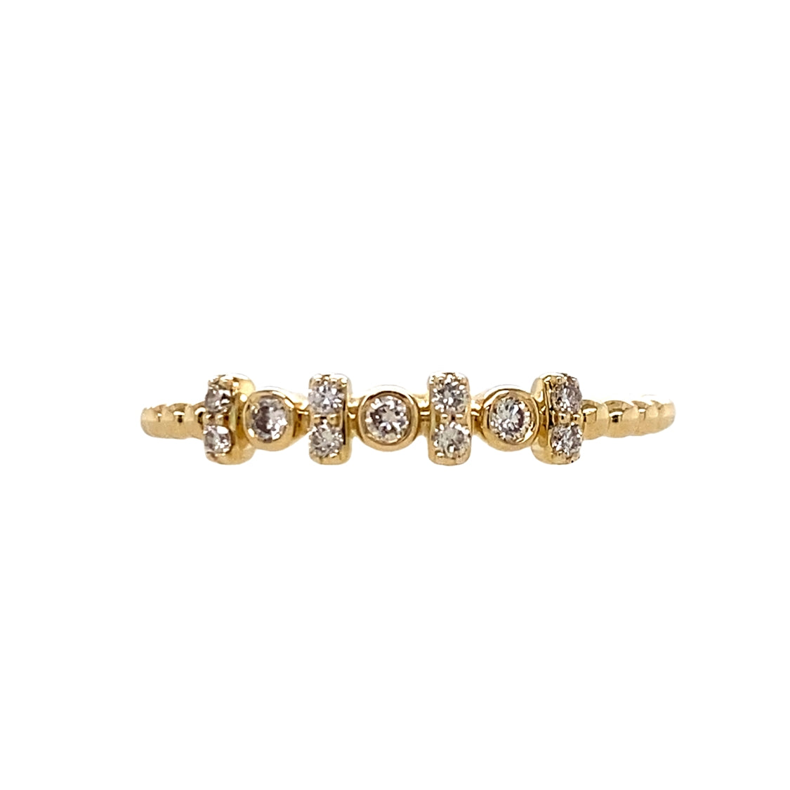 Diamond Stackable Ring in Yellow Gold