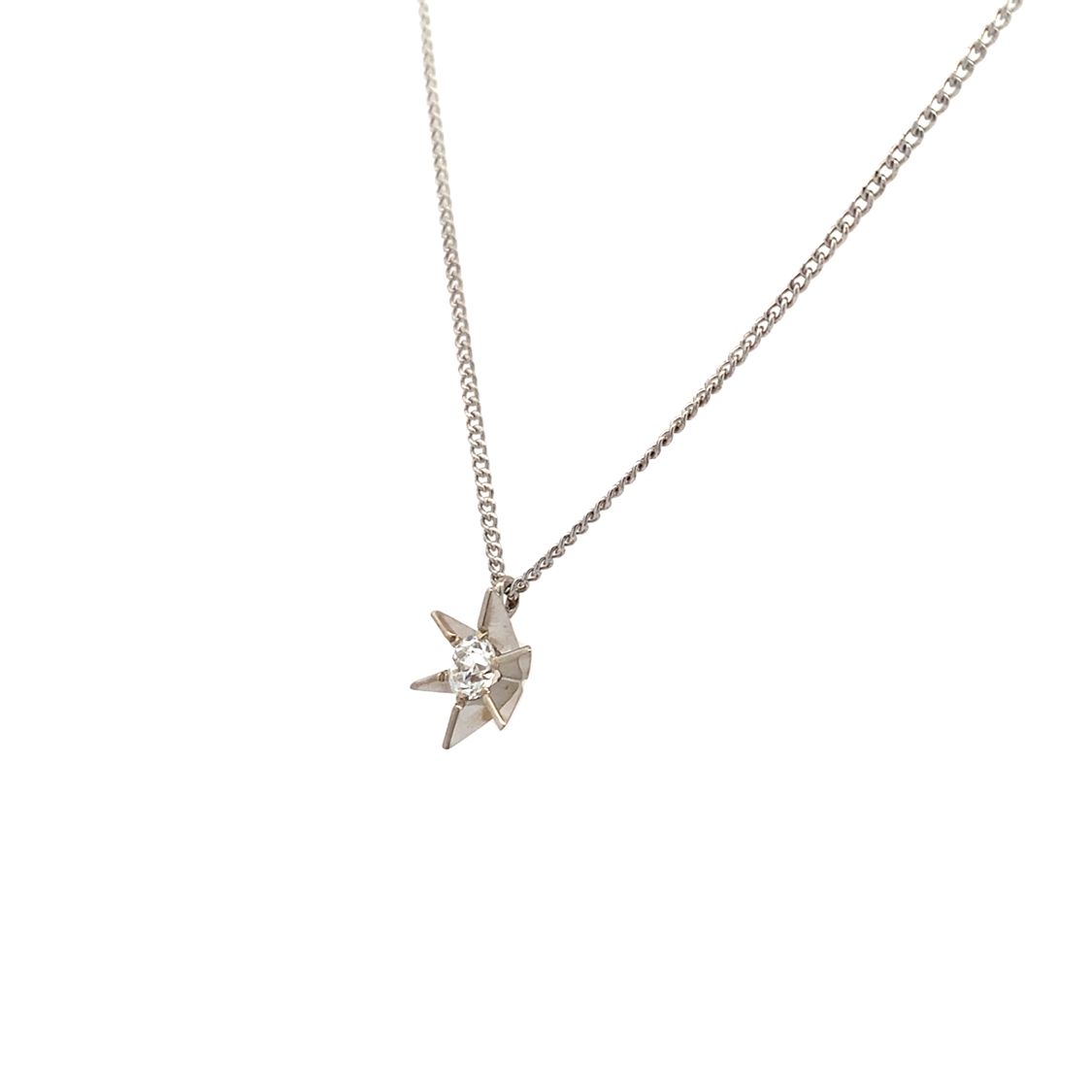 Estate Star Pendant in White Gold