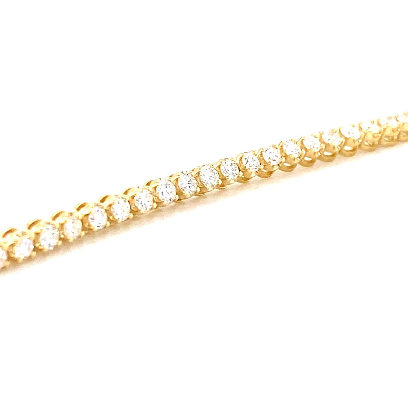 Lab-Created Diamond Tennis Bracelet in Yellow Gold