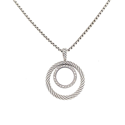 Estate David Yurman Infinity Circle Pendant in Silver