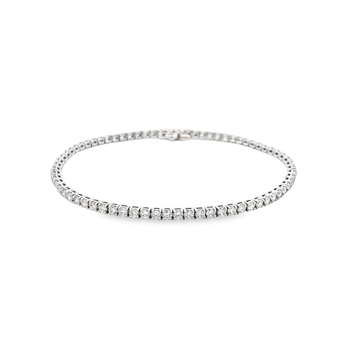 Diamond Line Tennis Bracelet in White Gold