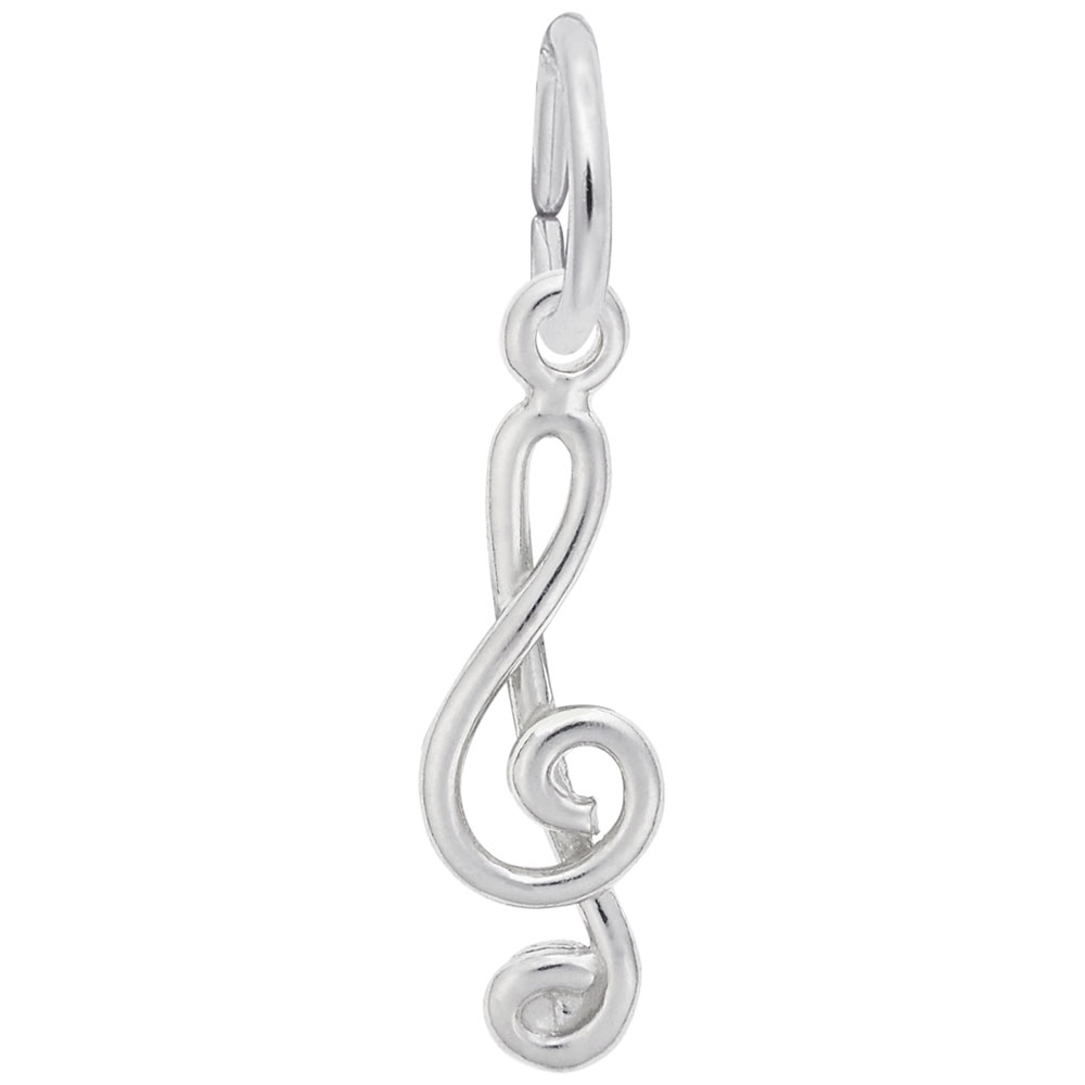 Treble Clef Charm in Silver