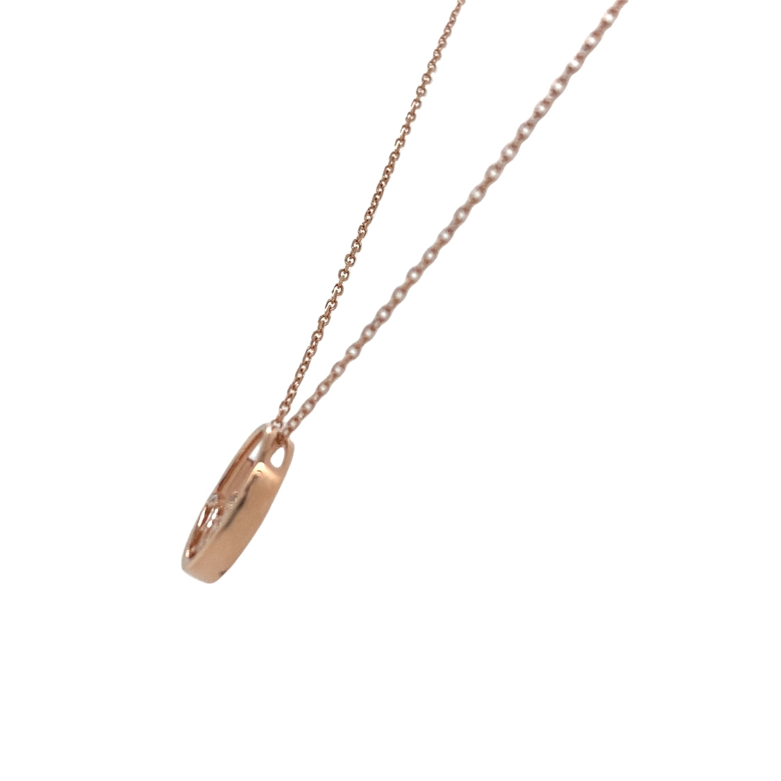 Oval Baguette Diamond Pendant in Rose Gold