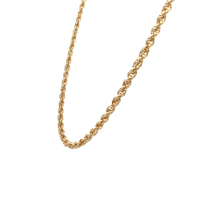 Estate 30" Rope Chain in Yellow Gold