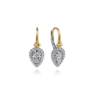 Gabriel & Co. Two-Tone Diamond Drop Earrings