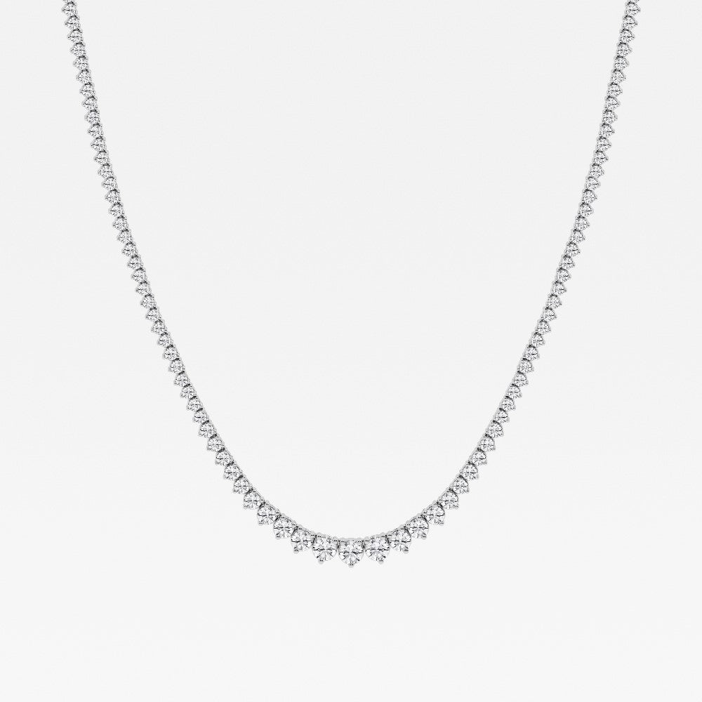 Mercury Ring White Gold  Lab Diamond Graduated Necklace