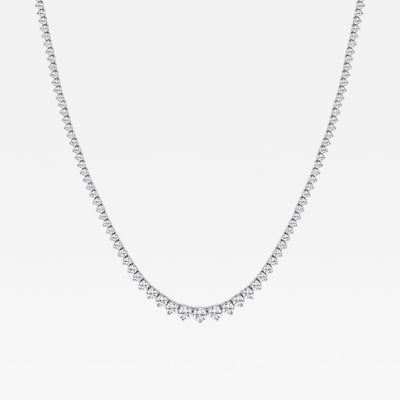 Mercury Ring White Gold  Lab Diamond Graduated Necklace