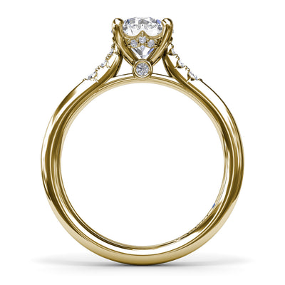 FANA 14KT Yellow Gold Diamond Engagement Ring S4181/YG 1.5CT