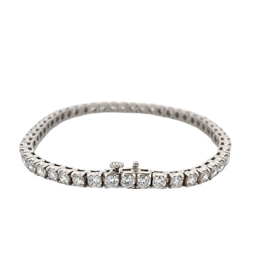 7" LAB-Created 6.0ctw Diamond Tennis Bracelet in White Gold