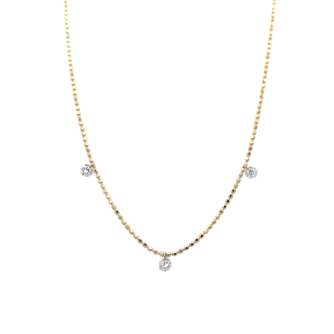 Dazzling Diamond Necklace in Yellow Gold