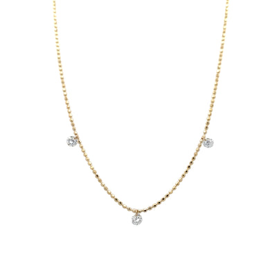 Dazzling Diamond Necklace in Yellow Gold