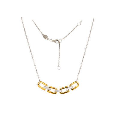 Fancy Link Necklace in Two-Tone Gold by Ti Sento Milano