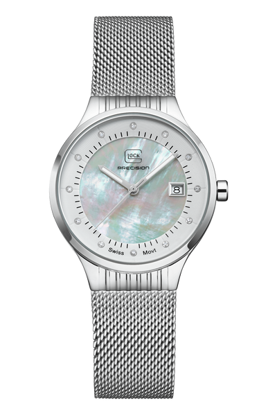 Glock Precision Lady's Stainless Steel Dress Watch GW-28-1-18