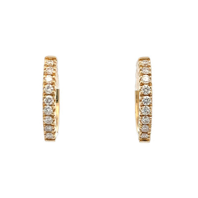 BCJ Estate Jewelry Yellow Gold Diamond Hoops