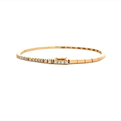 Diamond Line Tennis Bracelet in Yellow Gold