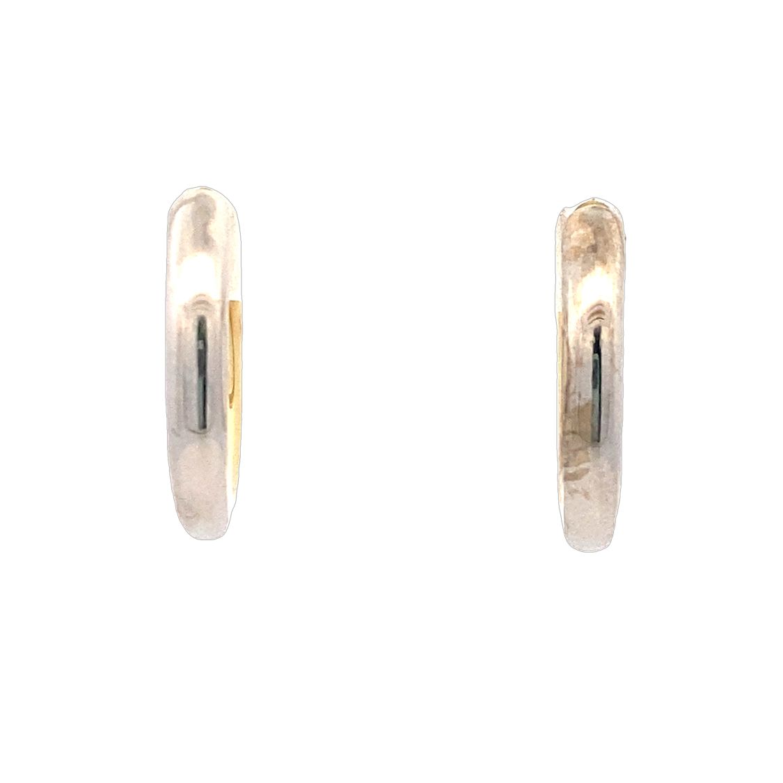 Estate Two-Tone Hoop Earrings